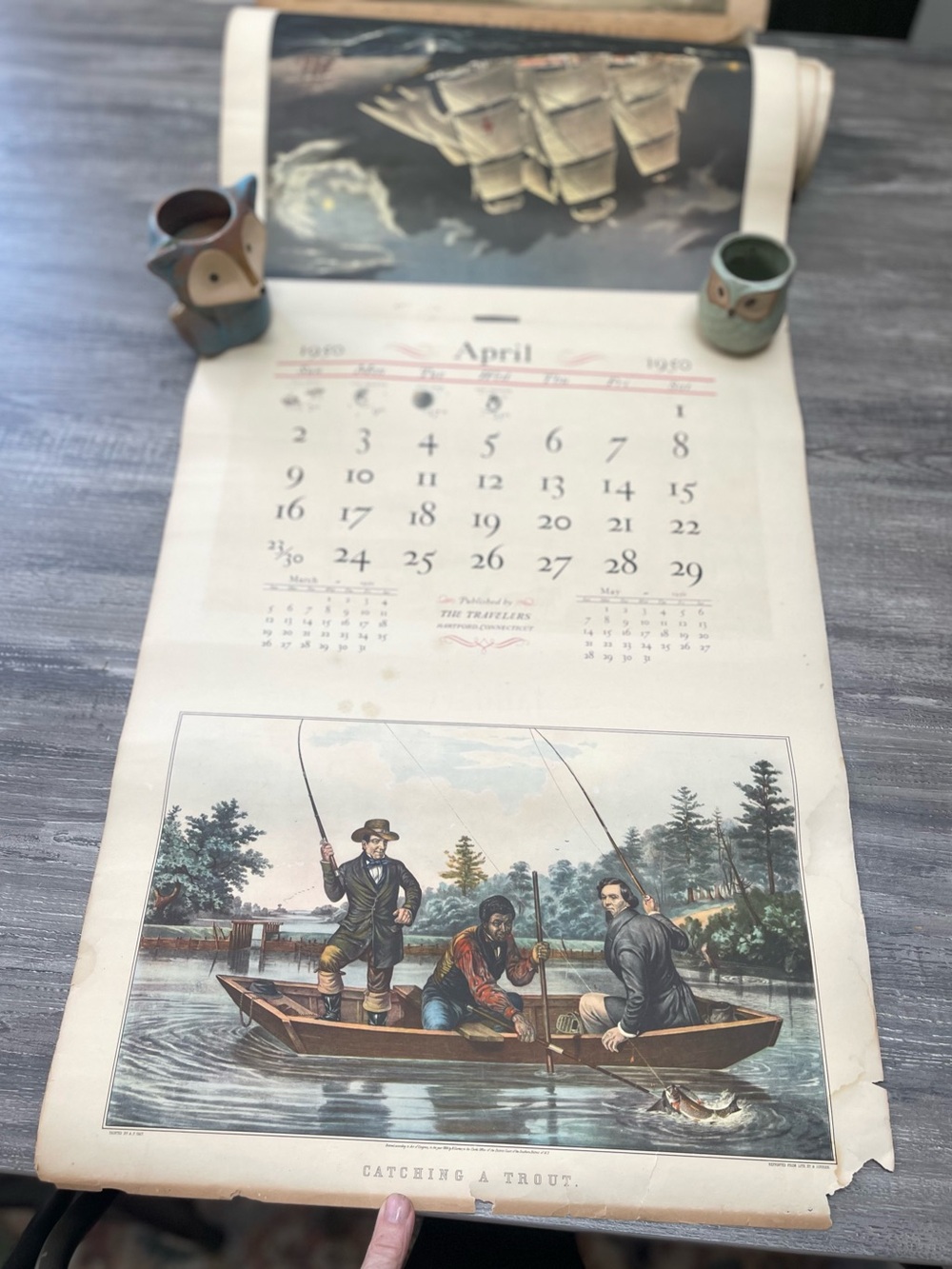 1950s Authentic Hartford, CT Illustrated Wall Calendar